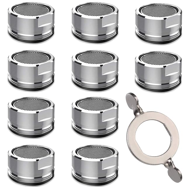 COOLUCK ten-pack of M24 tap aerators with a fitting key