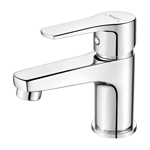 Ibergrif M11057 chrome basin mixer with a 65 mm spout height