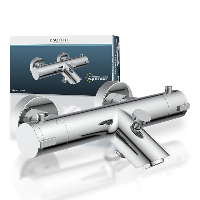 Schütte LONDON chrome thermostatic bath mixer