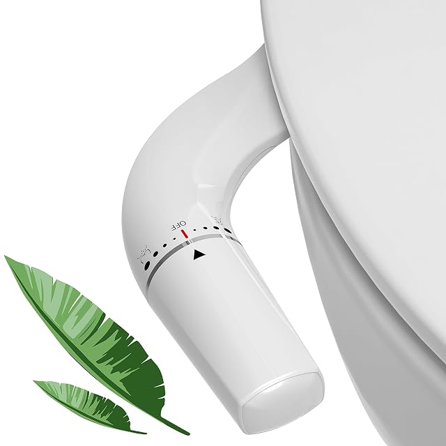WITHLENT slim non-electric bidet attachment for a toilet