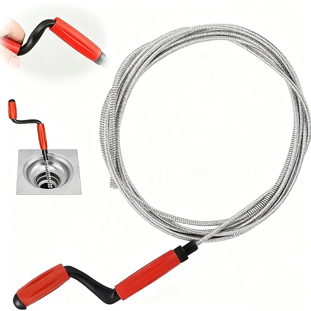 Keyoung 5 metre hand-crank drain cleaning auger
