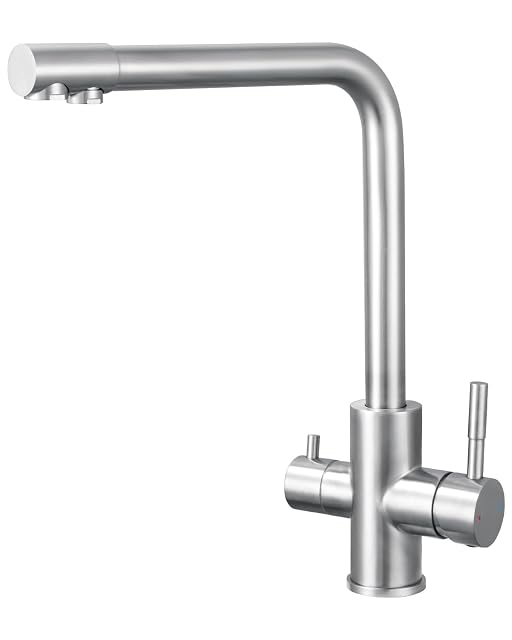 Sofetiy brushed stainless steel three-way kitchen mixer