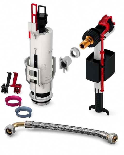 TECE F10 fill valve, armoured hose and A2 outlet valve set