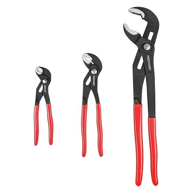 MAXPOWER three-piece chrome vanadium water pump pliers set