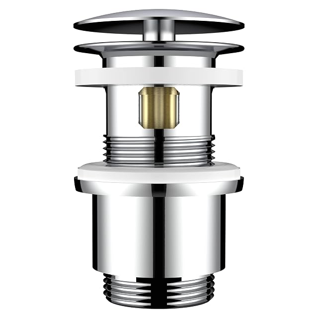VARIOSAN chrome-plated brass pop-up basin waste
