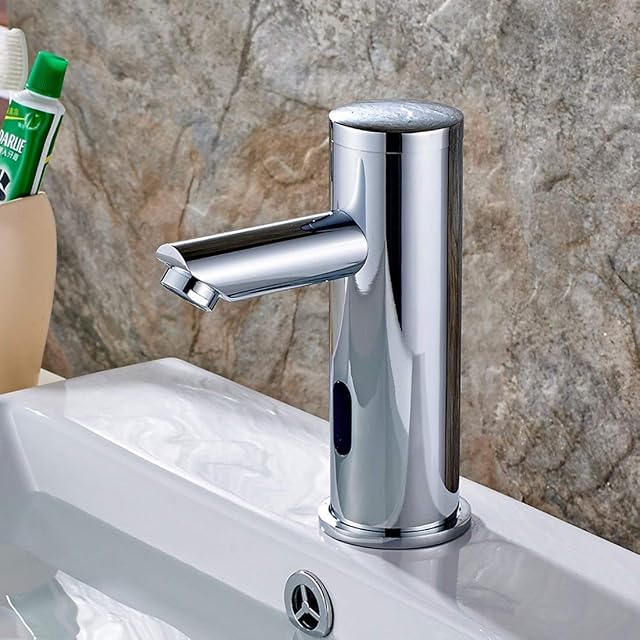 AIMADI battery-powered infrared sensor basin tap in chrome