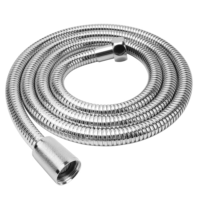 YEAUPE chromed stainless steel shower hose, 1.5 metres