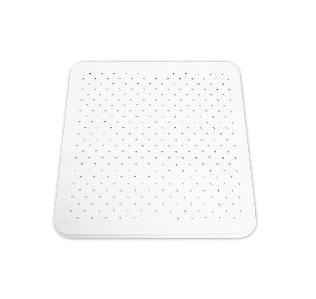 KMINA square natural rubber non-slip shower mat, 43 by 43 cm