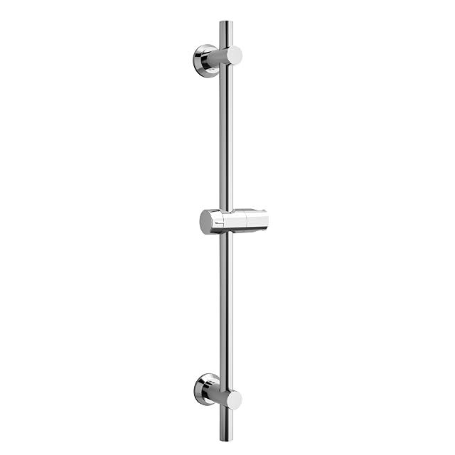 Görbach chrome stainless steel shower rail with an adjustable holder
