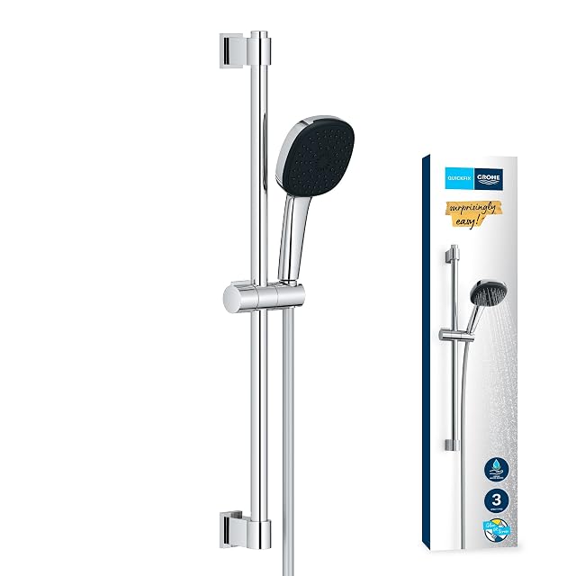 GROHE Vitalio Comfort 110 square chrome shower rail set