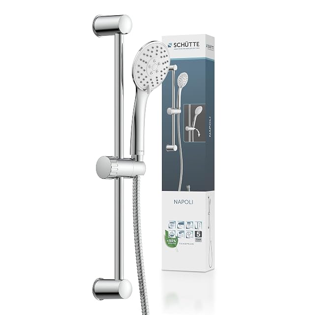 Schütte Napoli chrome shower rail set with a hand shower