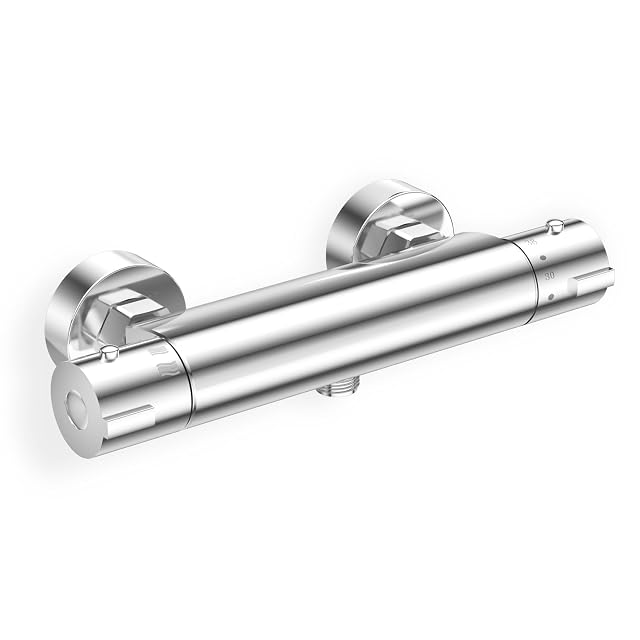 LADOKEE chrome wall-mounted shower thermostat
