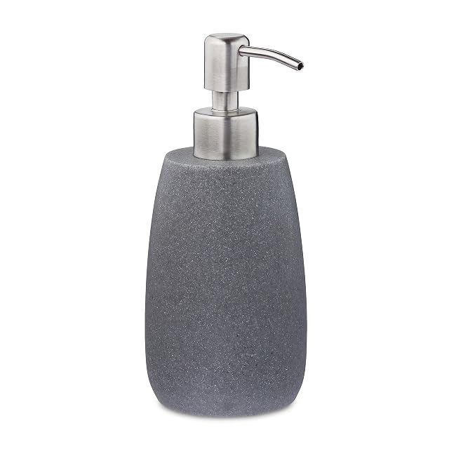 Relaxdays concrete grey cast stone soap dispenser