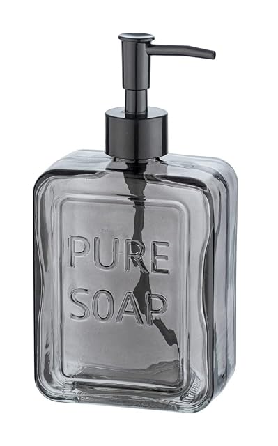 WENKO Pure Soap grey glass soap dispenser