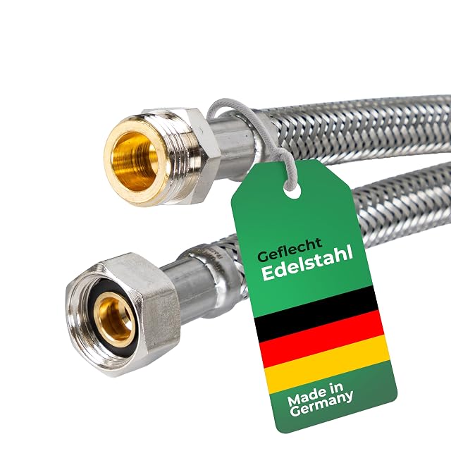H2O-Flex stainless braided DN8 drinking water supply hose, 2 m
