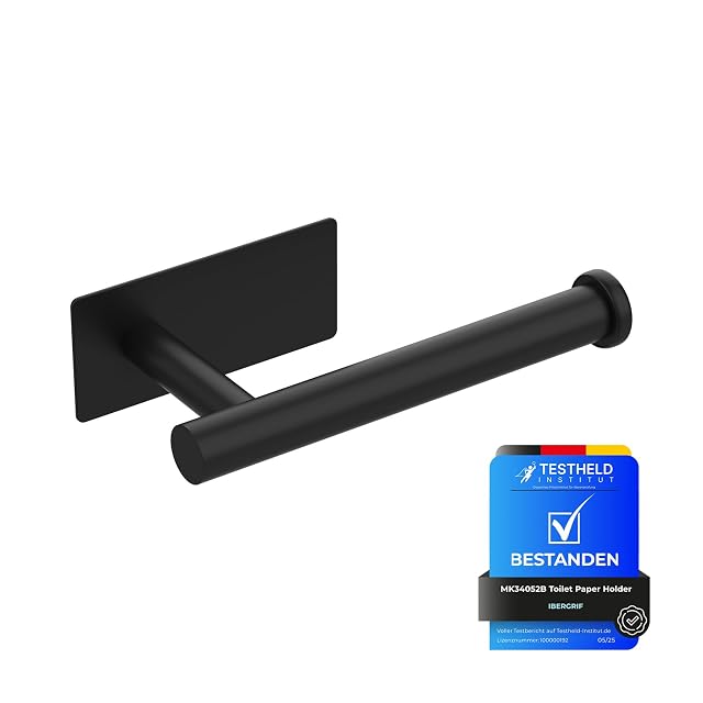 Ibergrif self-adhesive stainless steel toilet roll holder