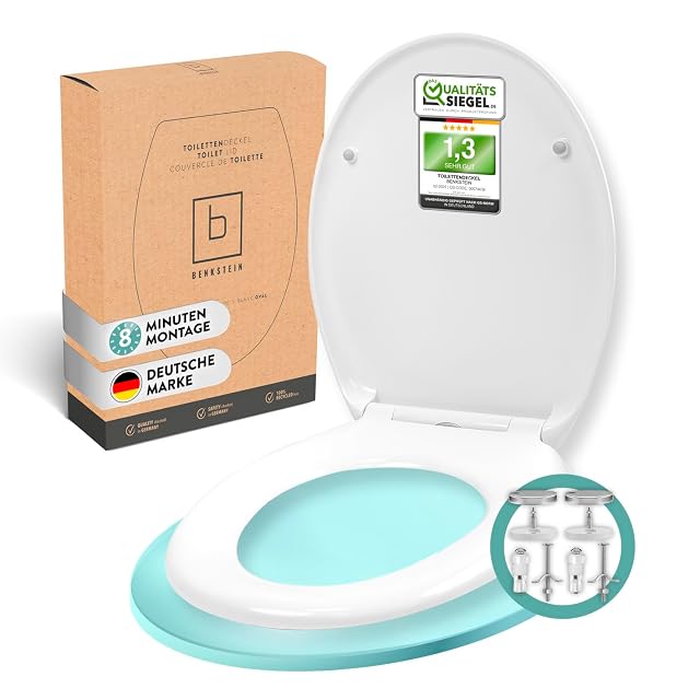 Benkstein white oval urea duroplast toilet seat