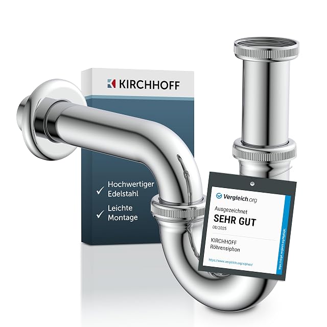 Kirchhoff chrome stainless steel basin trap